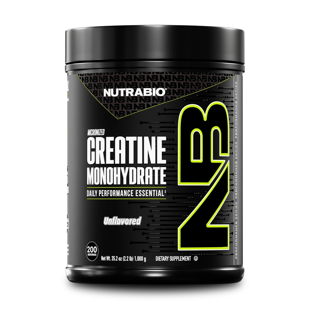 NutraBio Pure Micronized Creatine Monohydrate Powder Supplement, Unflavored, (1000 g) - Supporta Bulk Muscle Energy, Recupero e Forza - HPLC Testato Creatina Polvere Supplemento per Uomini e Donne