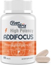 Supplément cerveau haute puissance pour mémoire et focus - Mélange de caféine naturelle avec vitamines, acides aminés et extraits de plantes - 60 comprimés