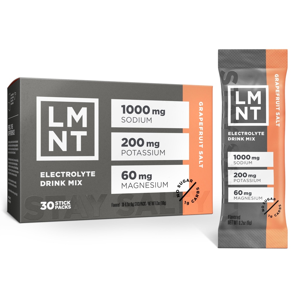 LMNT Zero Sugar Electrolytes - Pamplemousse Sel de boisson Mélange de 30 Compte