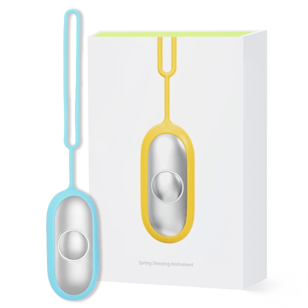 Appareil d'aide au sommeil portatif compact - Outil de relaxation pour améliorer le sommeil, l'humeur et la concentration, l'intensité de massage réglable, portable et facile à transporter (bleu)
