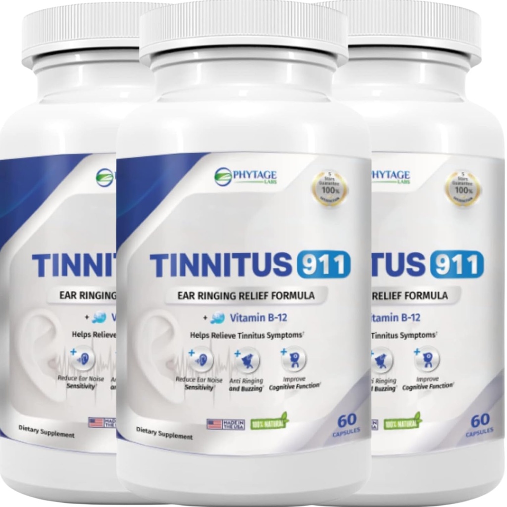 Tinnitus 911 - Tinnitus Relief Supplement - Ohrring Relief - 3 Pack