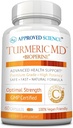 Scienza Approvato MD Turmerico - con BioPerine & 95% Curcuminoidi Turmeri Standardizzati - 60 Capsule (1 Mese di Alimentazione)