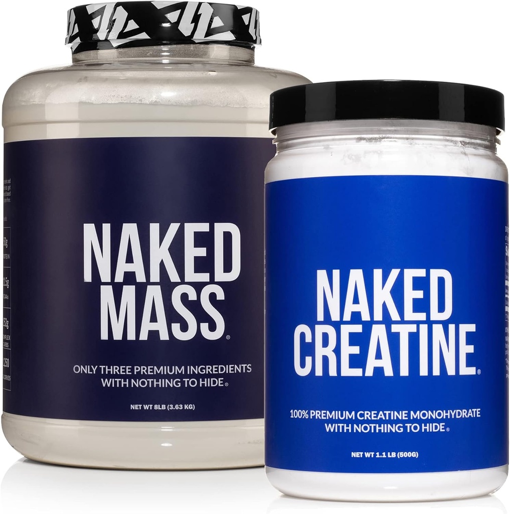 Bundle di crescita del muscolo NAKED: Creatina di massa non aromatizzata