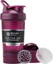 MiscelatoreBottle Shaker Bottiglia con organizzatore di pillole e stoccaggio per polvere di proteine, Classic V2 ProStak System, 22 once, Plum