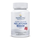 Nordic Naturals Zero Sugar Melatonin Gummis, Raspberry - 60 Gummis - 1,5 mg Melatonin - Großer Geschmack - Restaurierter Schlaf, Antioxidans-Unterstützung - Non-GMO, Vegan - 60 Servietten