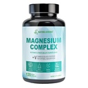 Magnesium Complex Supplement - Chelat Magnesium Glycinat, Citrat, Taurat, Malat, Oxidkapseln - Hohe Absorption Magnesium für Schlaf, Leg Cramps, Muskelentlastung, 400mg, 120 Veggie Kapseln