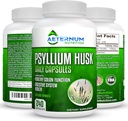 Aeternum Psyllium Husk Caps USA Made - Premium All Natural Fiber Supplement - 240 Husk Powder Capsules 725 Mg pro Servierung, Unterstützt gesundes Verdauungssystem - Alle natürlichen 100% löslich