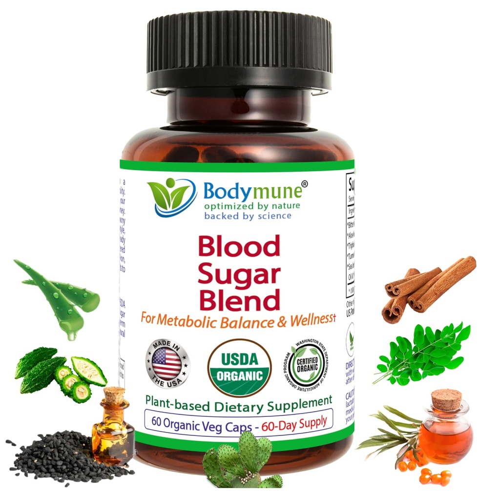 USDA Organic Blood Sugar Blend | Unterstützt gesunde Metabolismus* | mit Bitter Melon, Moringa, Aloe Vera, Nopal, Papaya Extracts & More | 60-Day Supply | Vegan & Non-GMO | USA-Made