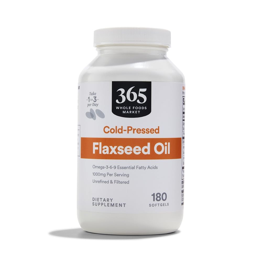 365 von Whole Foods Market, Flax Seed Oil, 180 Count
