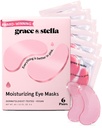 Grace & stella Award Winning Under Eye Mask - Reduce Dark Circles, Puffy Eyes, Undereye Bags, Falten - Gel Under Eye Patches - Geschenke für Mom - Vegan Cruelty-Free Self Care (Pink, 6 Paare)