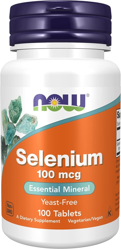 Jetzt Lebensmittel Selen, 100mcg, 100 Tabs