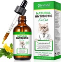 Antibiotika für Katzen, Premium Cat Antibiotics Supplemen, Natürliche Antibiotika für Katzen, Pet Supplements, Cat Antibiotics unterstützt Immun- & Katzen Allergy Relief, Katzen Multivitamin - 2 Fl Oz / 60ML