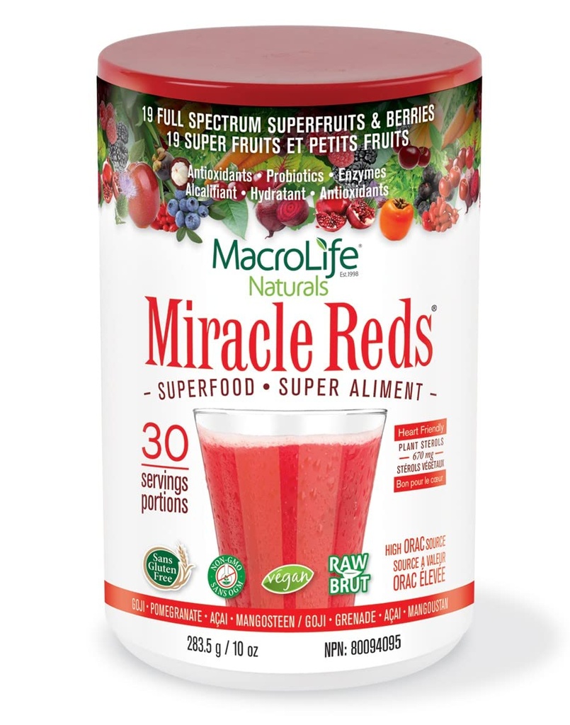 Macrolife naturali rossi supplemento polvere, 10 oz