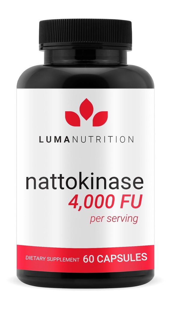 Luma Nutrition Nattokinase Supplement - Japanese Natto 4000 FU Per Serving, Premium Heart Health Support - Vegan & Gluten Free - 60 Capsule - Made in Italy