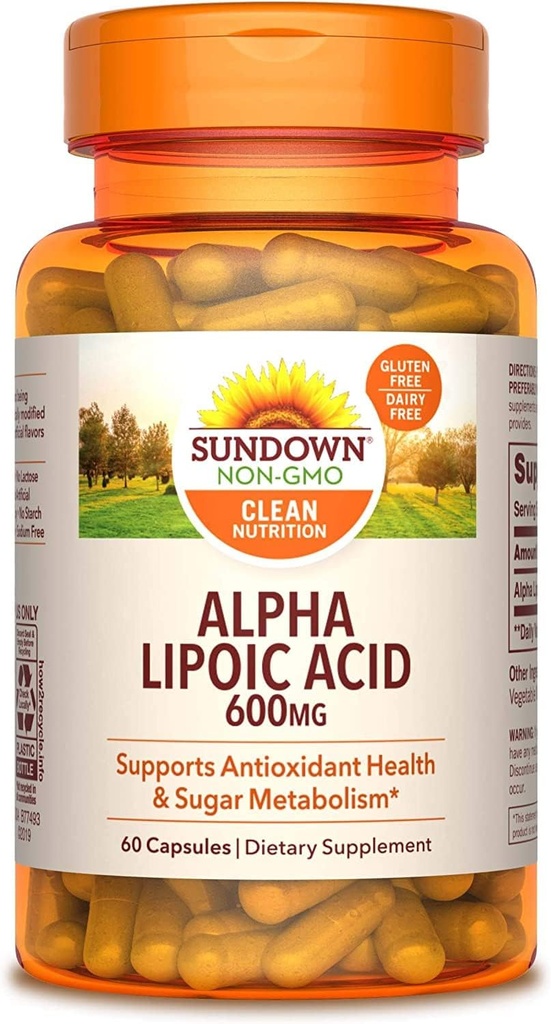 Sundown Naturals Super Alpha Lipoic Acid 600 mg Capsules