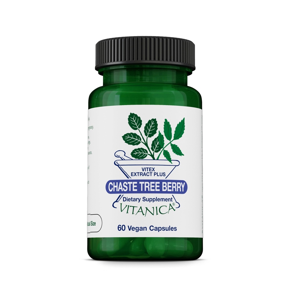 Vitanica, Berry Chaste Tree, Extrait de Vitex Plus, Vegan, 60 Capsules