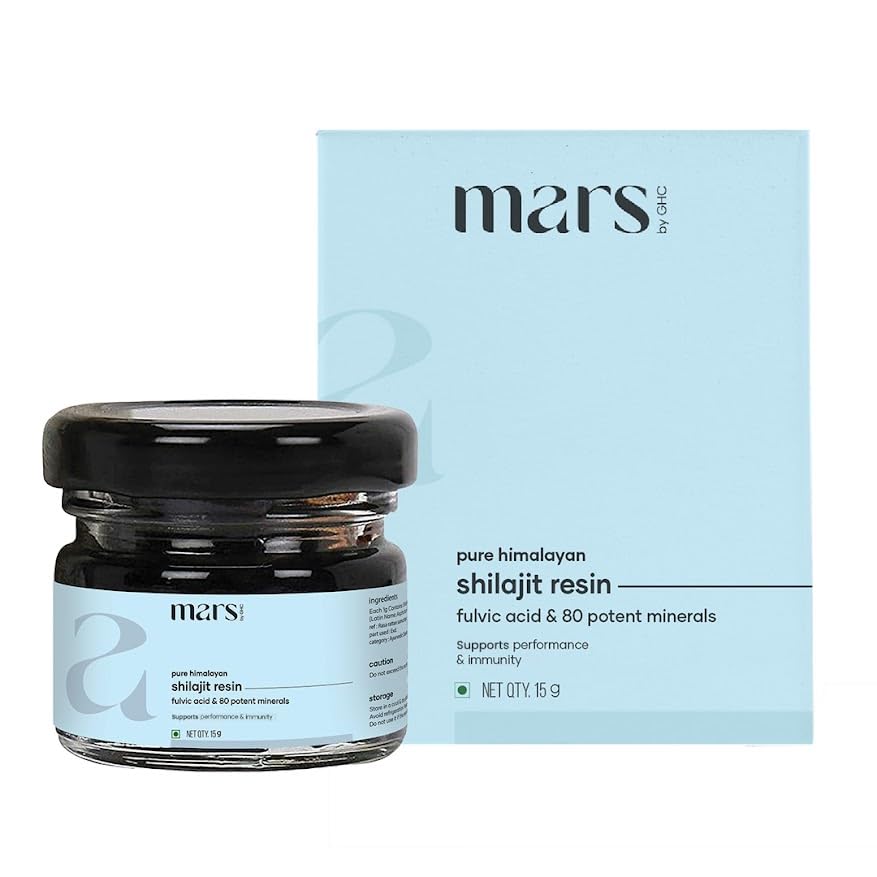 Mars Himalayan Organic Shilajit Resin | Natürliche Harz aus dem Himalaya | Unterstützt Vitalität, Energie & Gesamt Wellness | 15g | Paket von 1