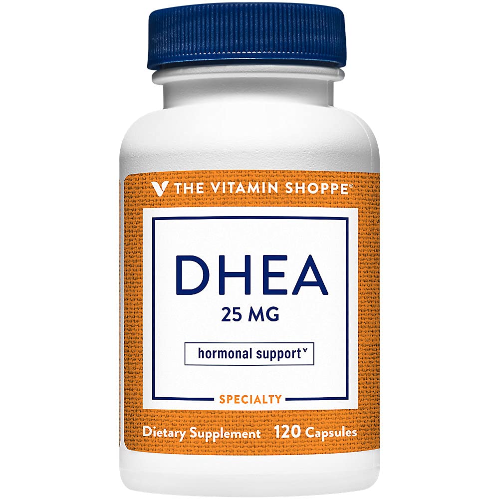 Der Vitamin Shoppe DHEA 25MG, Hormonelle und gesunde Aging Unterstützung für Männer und Frauen, Einmal täglich (120 Kapseln)