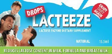 Lactase Enzyme Lacteeze Drops 15.5 ml Liquido di Gelda Scientific di Gelda Scientific