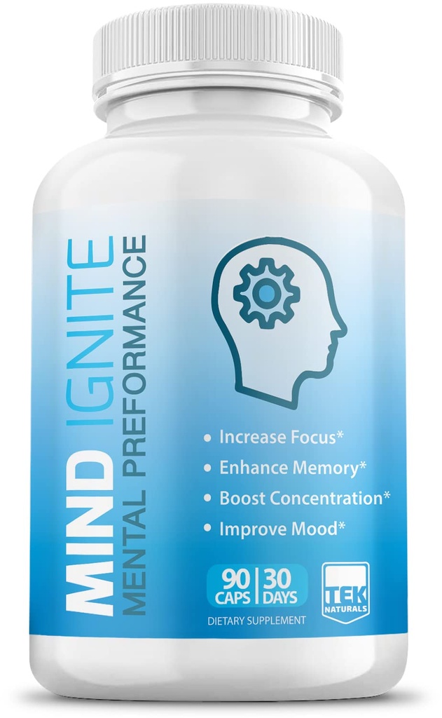 Mind IgniteTM Mental Performance 16 Ingredienti - Supplemento di cervello nootropico extra per Focus, Energy, Memory, Clarity, Concentrazione & More