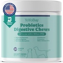 Probiotics for Dogs, Dog Probiotics and Prebiotic with Enzymes, for Gut & Digestive Health and Yeast Balance, Support Immunsystem, Chicken Flavor, 120 Soft Chews