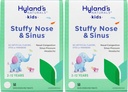 Hyland's Naturals Kids Stuffy Nose und Sinus Tablets, Kalte und Allergie Medizin für Kinder Alter 2 und oben, Kopfschmerzen Relief und Nasenentlastung, Schnellauflösende Tabletten, 50 Count (Pack von 2)