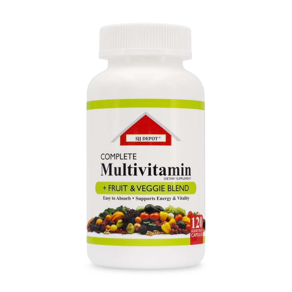 120 Multivitaminici frutta e verdura capsule liquide, Multivitaminici caricati, integratori, vitamina multipla ha molti antiossidanti, donne quotidiane uomini adulti più anziani vitamine