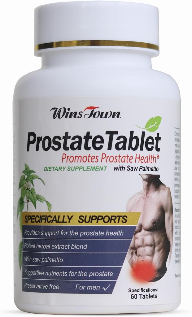 Prostata Pillen, Saw Palmetto Prostata Gesundheit Ergänzungen für Männer, Unterstützung Haar Gesundheit, Urinary Tract & Bladder Control, 60 Tabletten