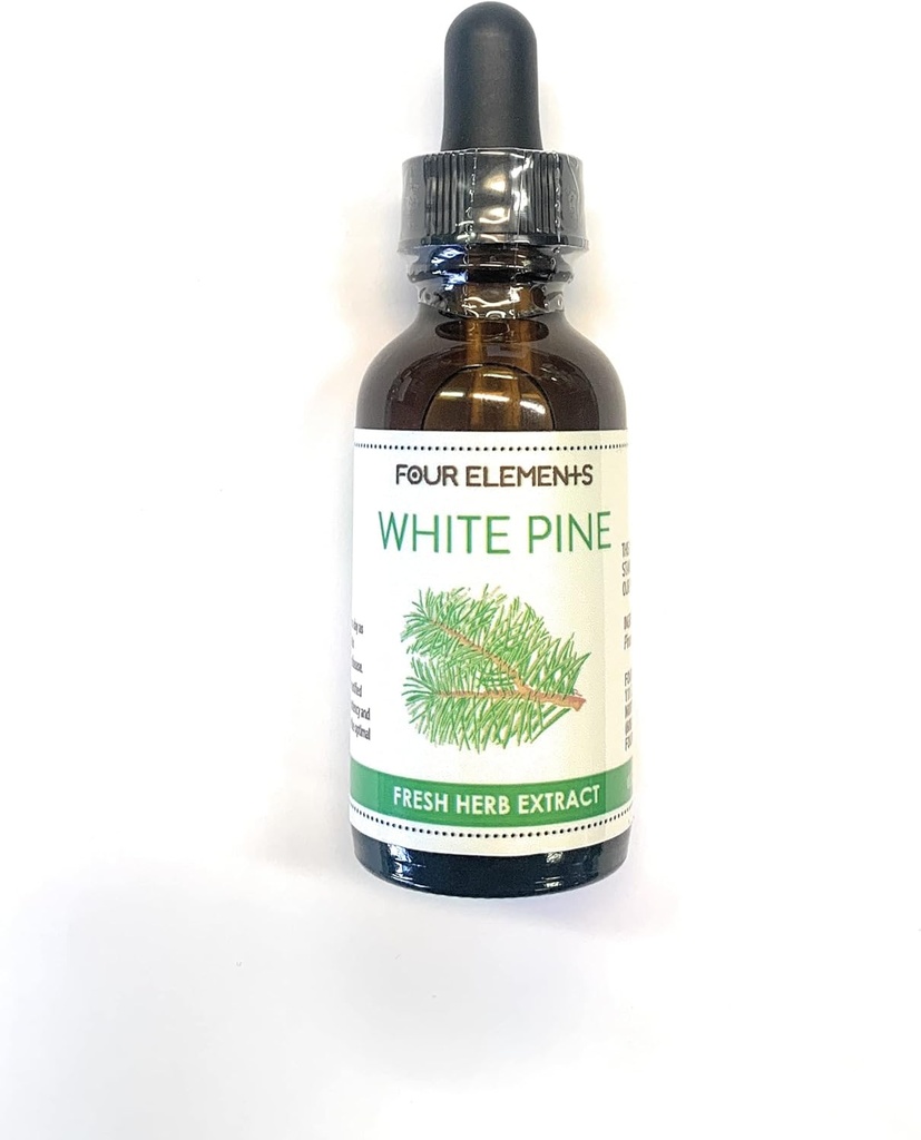 Vier Elemente 4E weiße Kiefer Tinktur, 100% zertifizierter frischer biologischer Kräuterextrakt, 1 FL OZ