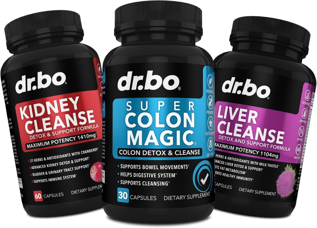 Détox de Colon Cleanser et nettoyage du foie de rein - 15 jours Colon Cleanse Pills Probiotique, supplément de détox de rein de foie - Suppléments de mouvement Bowel, rein, pilules de chasse à l'urine