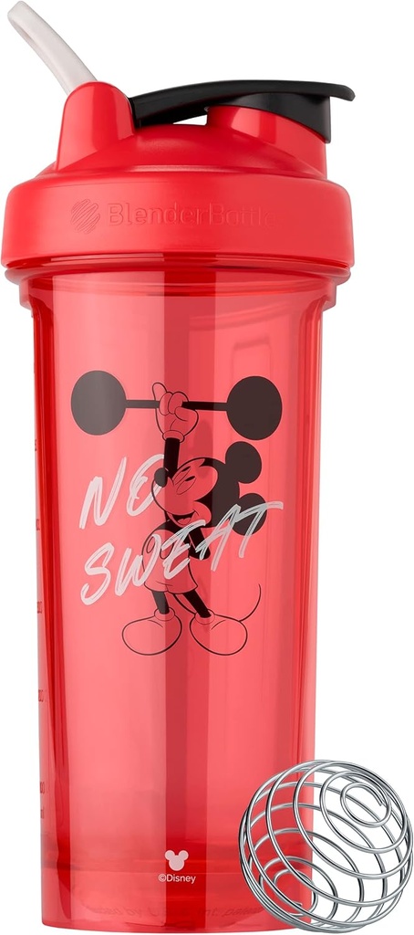 BlenderBottle Mickey & Friends Shaker Bottiglia Pro Series, Perfetto per Protein Shakes e Pre Workout, 28-Ounce (C05115)