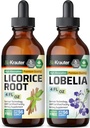 BIO KRAUTER Licorice Wurzel Tinktur 4 Fl. Oz. & Lobelia Tinktur 4 Fl. Oz.