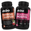 Tiroid Support & Myo-Inositol & D-Chiro Inositol Supplemento capsule - Supporto naturale per il metabolismo, Mood & Energy - 40:1 Ratio Equilibrio dell'ormone per le donne, Ciclo mestruale, Salute femminile