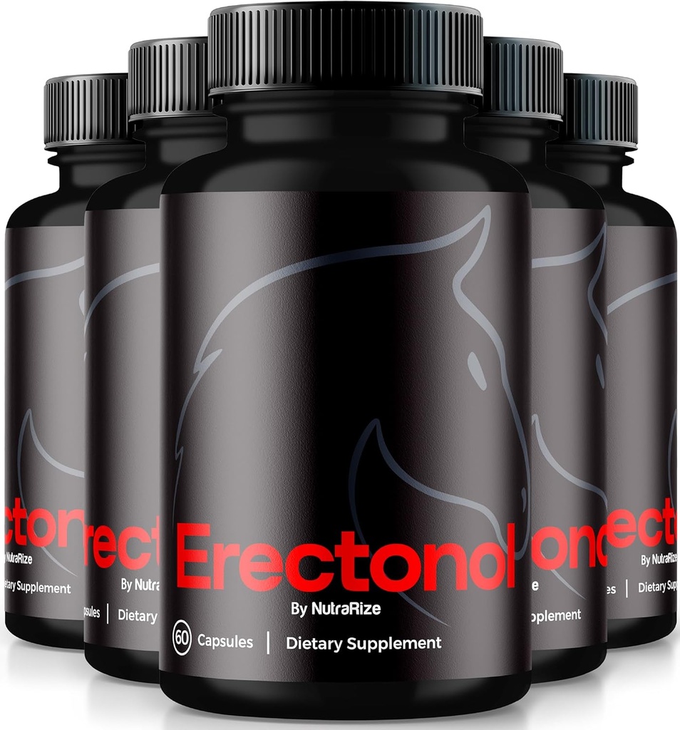 (5 Pack) Erectonol Kapseln für Männer, Erectonol Male Nahrungsergänzung, Tägliche Formel für Herren Wellness und Spitzenleistung, Erweiterte Formel Pillen für einen aktiven Lebensstil, Bewertungen (300 Kapseln)