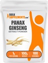 BulkSupplements.com Ginseng Root Extract Powder - Panax Ginseng Supplement, Kräuterergänzung - Vegan & Glutenfrei, 1g pro Servierung, 100g (3,5 oz) (Pack von 1)
