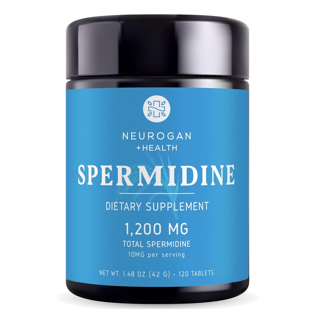Neurogan Spermidine Supplemento - 1200mg - 99% Pure 100x Più Potente Dell'Estratto di Germe di Riso e Di Grano - per la Salute Cellulare, Anti-Aging & Energy* - Made in USA - 10MG Per Serving - 120 Serve