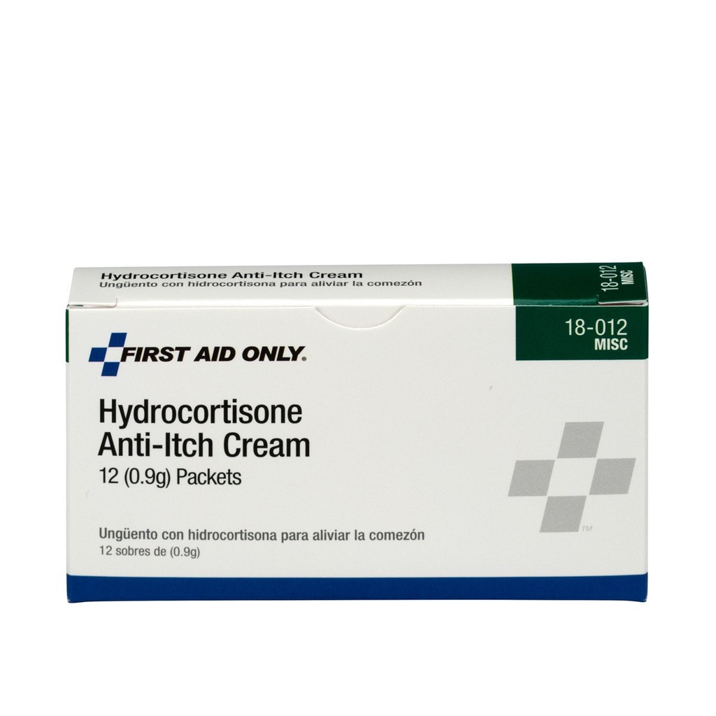 Premiers soins seulement 18-012 Packets de crème hydrocortisone, 12 Nombre
