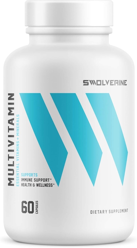 Swolverine Multivitamin | capsule di vitamine e minerali potenziati, magnesio, zinco, cromo, ferro, calcio, biotina, (30 porzioni)