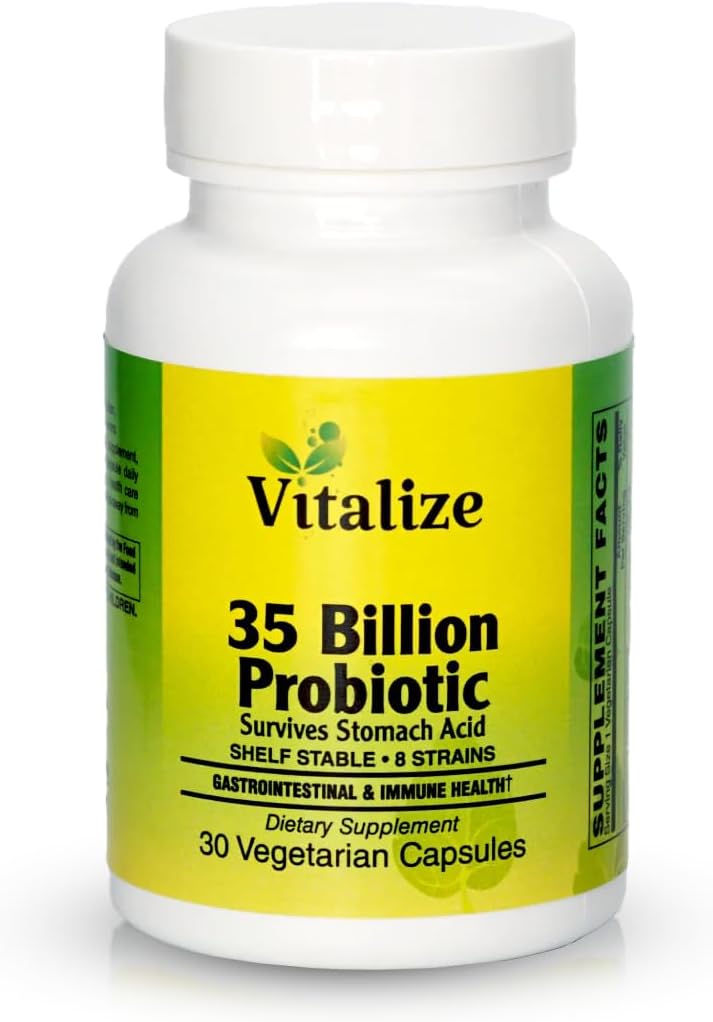 UVitalize - 35 miliardi di PROBIOTIC | Probiotici per le donne & Men| Probiotici con 8 macchie probiotiche | Metabolismo di sostegno e salute digestiva | Capsule probiotici vegani per tutti | 30 capsule vegetariane