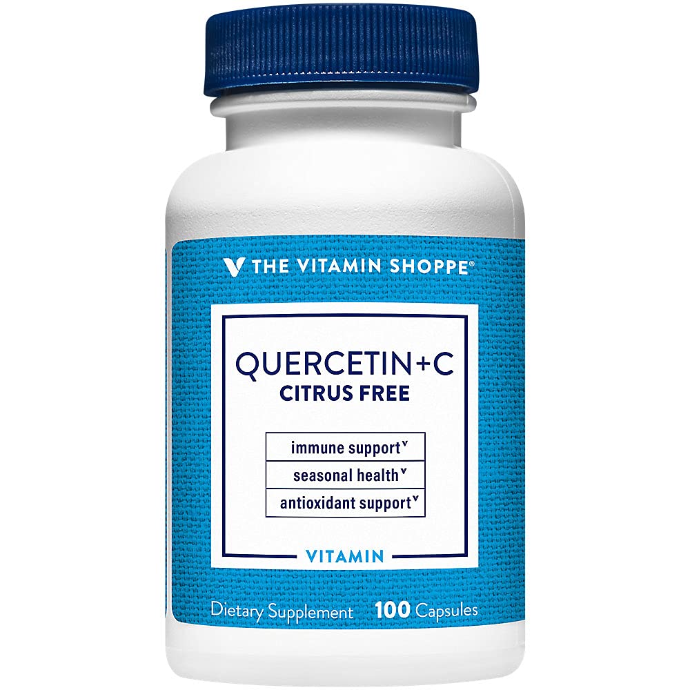 Der Vitamin Shoppe Quercetin + Vitamin C, Citrus Free, Antioxidans, die einen gesunden Immun für alle Jahreszeiten unterstützt (100 Kapseln)