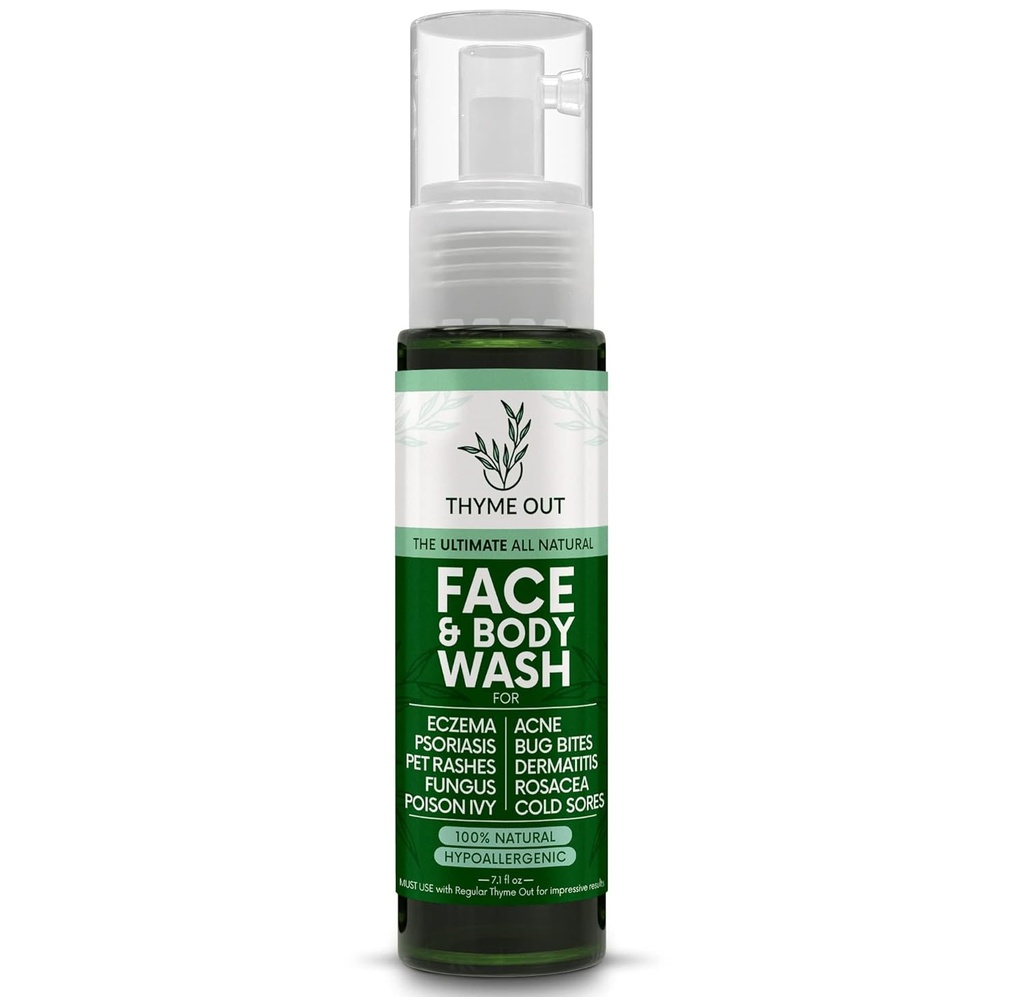 Tous les lavages naturels du visage et du corps pour l'eczéma, le psoriasis, les rashs d'animaux, le poison Ivy, l'acné, les piqûres d'insectes, la dermatite, la rosacée et les plaies froides - les démangeaisons apaisantes et l'irritation (7,1 oz)
