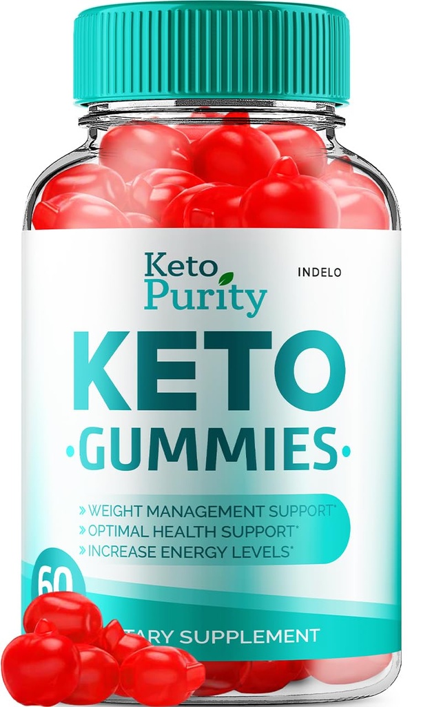 Keto Reinheit ACV Gummies Advanced Loss - Maximale Stärke, Reinheit Keto Plus ACV Gewicht-Management Gummies Apfelessig KetoPurity, Keto Reinheit Gummies Bewertungen Vitamin B12 Keto+ACV (60 Gummi)