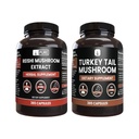 PURE ORIGINAL INGRÉDIENTS Reishi Mushroom & Turkey Tail Mushroom Capsule Bundle (365 Capsules), Toujours Pure, Pas d'additifs ou de remplissage
