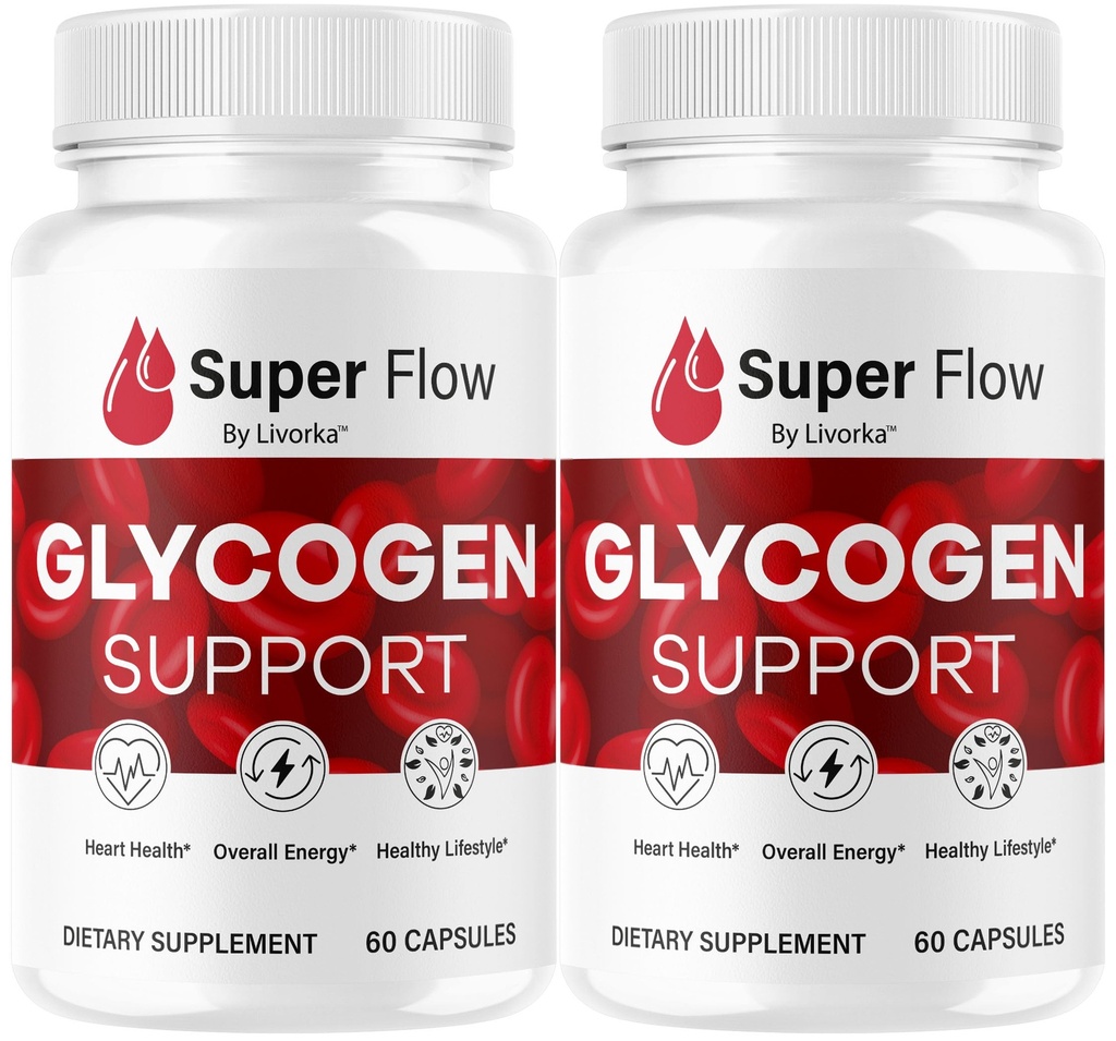(2 Pack) Super Flow Glycogen - SuperFlow Glycogen Support Capsules, Super Flow, Glycogen Support Super Flow, Official Abendmahl Glycogen Support, Super Flow Glyco Optimizer, 60 Kapseln für 2 Monate
