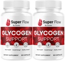 (2 Pack) Super Flow Glycogen - SuperFlow Glycogen Support Capsules, Super Flow, Glycogen Support Super Flow, Official Abendmahl Glycogen Support, Super Flow Glyco Optimizer, 60 Kapseln für 2 Monate