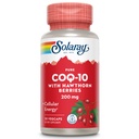 SOLARAY Pure CoQ-10 200 mg | Gesunde Herzfunktion & Cellular Energy Support | Verbessert mit Kräutermischung | 30 VegCaps