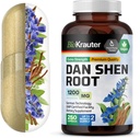 BIO KRAUTER Dan Shen Root Capsule - 1200 mg di resistenza - 250 Red Sage Caps - Antiossidante Sorgente - Salvia Miltiorrhiza Root - Vegan