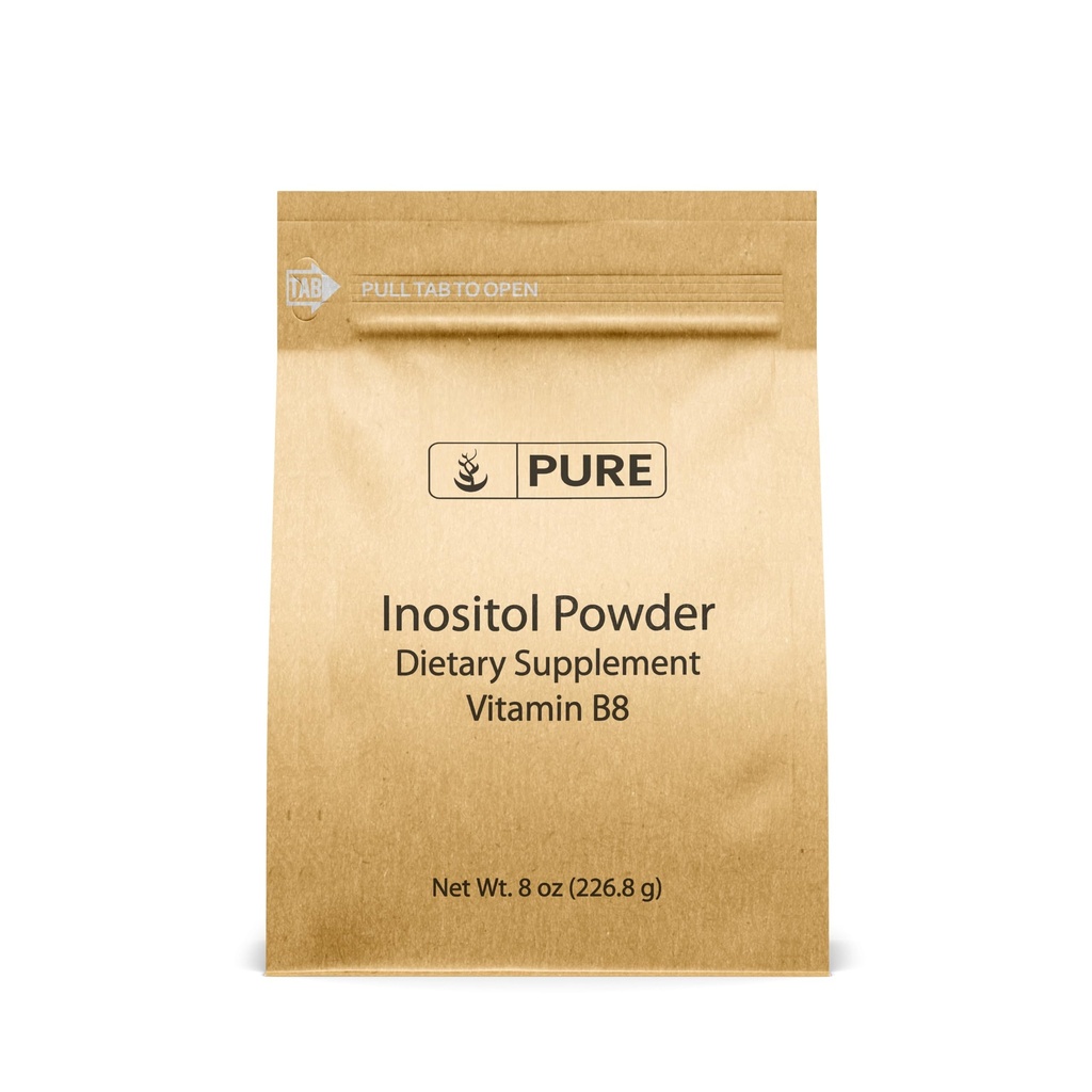 Inositolo originale puro (Vitamin B8) Polvere (8 oz) Sempre puro, Nessun filler o Additivi, Lab verificato