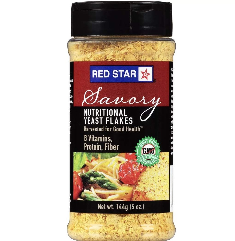 Red Star Savory Nutritional Yeast Flakes 5 oz. Shaker (Pack mit 3)