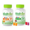 Wellvites Kids Multivitamin & Immune Daily Gummies Bundle - Sugar Free, Vegan, Non-GMO – Vitamine per bambini – Vitamina C per bambini Supporto immunitario - Nessun dolcificante artificiale – 60 Conte